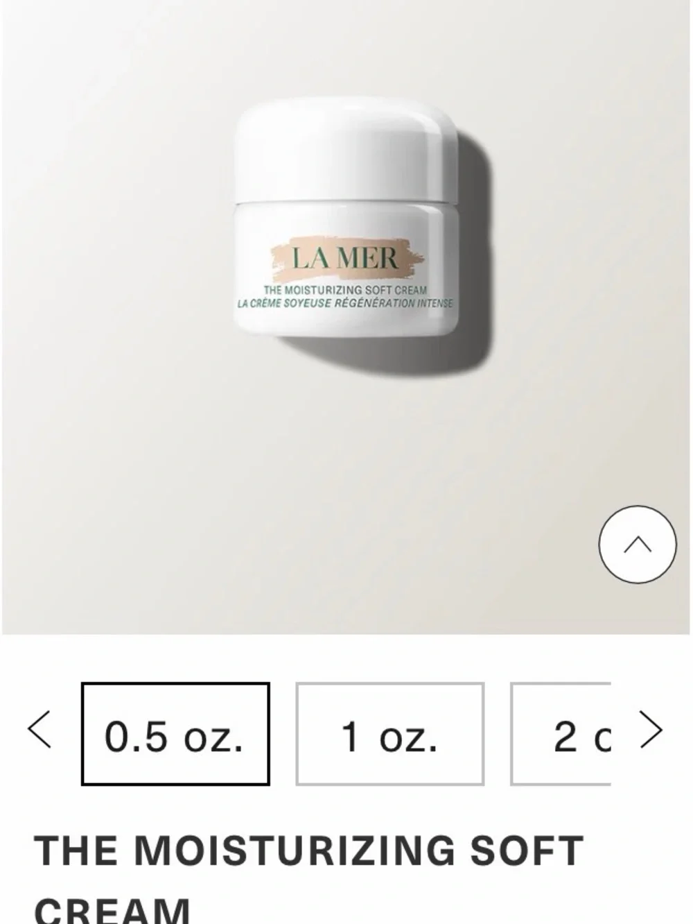 La Mer Moisturizing Cream Jar — White with Green Logo